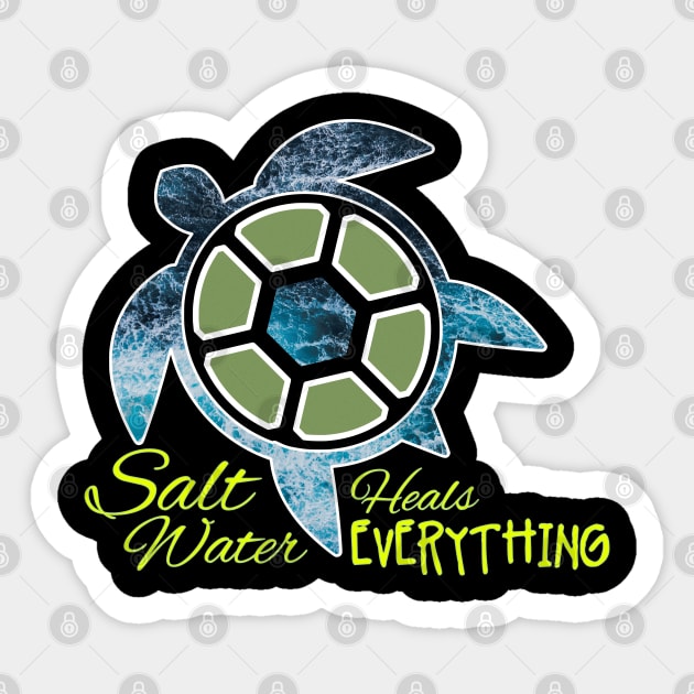 Salt Water Heals Everything Sticker by LisaLiza